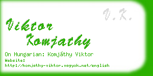 viktor komjathy business card