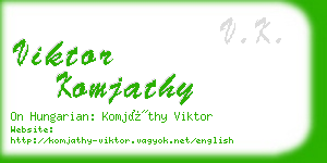 viktor komjathy business card